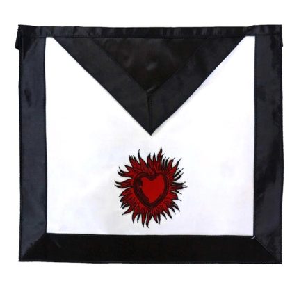 11TH DEGREE SCOTTISH RITE APRON - WHITE WITH RED EMBLEM