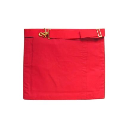 13TH DEGREE SCOTTISH RITE APRON - WHITE & RED MOIRE (1)