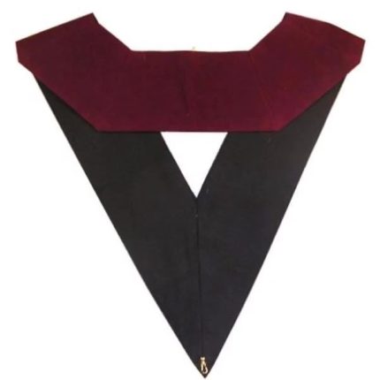 13TH DEGREE SCOTTISH RITE COLLAR - PLAIN CRIMSON VELVET (1)