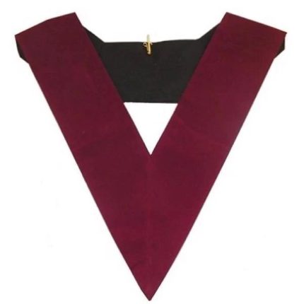 13TH DEGREE SCOTTISH RITE COLLAR - PLAIN CRIMSON VELVET (2)