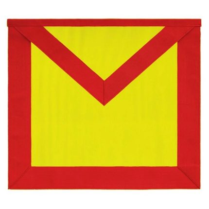 17TH DEGREE SCOTTISH RITE APRON - RED & YELLOW HAND EMBROIDERY (1)