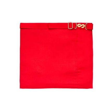 17TH DEGREE SCOTTISH RITE APRON - RED & YELLOW HAND EMBROIDERY (2)