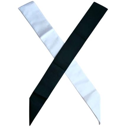 17TH DEGREE SCOTTISH RITE SASH - 2 PIECES WHITE & BLACK