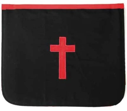 18TH DEGREE SCOTTISH RITE APRON - WHITE & RED SATIN (2)