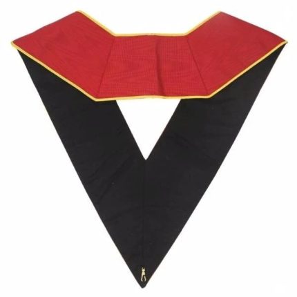 18TH DEGREE SCOTTISH RITE COLLAR - RED MOIRE LATIN CROSS (1)