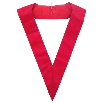 18TH DEGREE SCOTTISH RITE COLLAR - RED SATIN GROSGRAIN