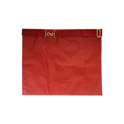 26TH DEGREE SCOTTISH RITE APRON - ALL RED SATIN & MOIRE PRINCE OF MERCY (1)