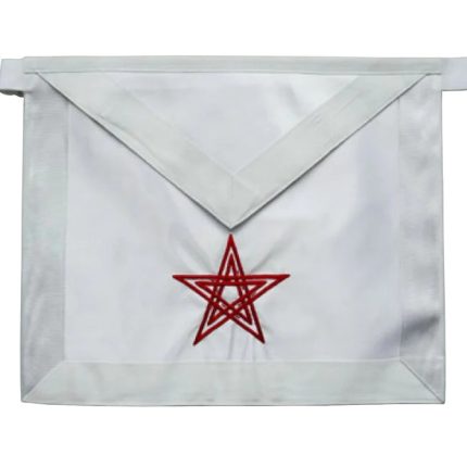 28TH DEGREE SCOTTISH RITE APRON - ALL WHITE KNIGHT OF THE SUN