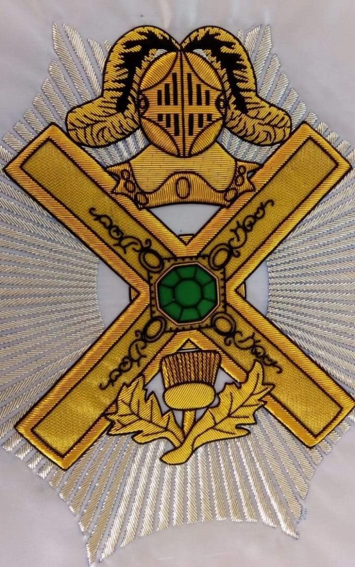 29TH DEGREE SCOTTISH RITE BANNER - HANDMADE BULLION EMBROIDERY (11)