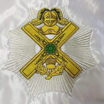 29TH DEGREE SCOTTISH RITE BANNER - HANDMADE BULLION EMBROIDERY (12)