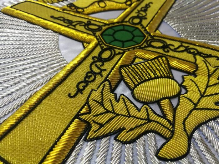 29TH DEGREE SCOTTISH RITE BANNER - HANDMADE BULLION EMBROIDERY (2)