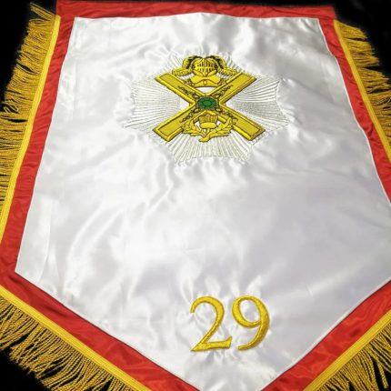 29TH DEGREE SCOTTISH RITE BANNER - HANDMADE BULLION EMBROIDERY (5)