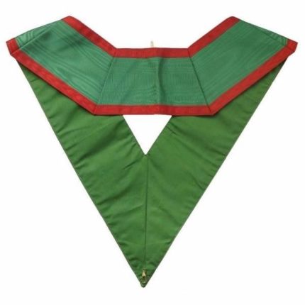 29TH DEGREE SCOTTISH RITE COLLAR - GREEN SATIN (1)