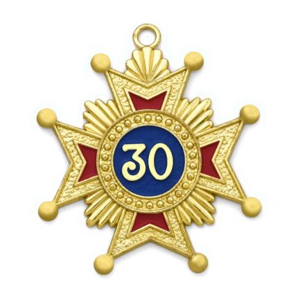 30TH DEGREE ROSE CROIX SCOTTISH RITE COLLAR JEWEL - GOLD PLATED