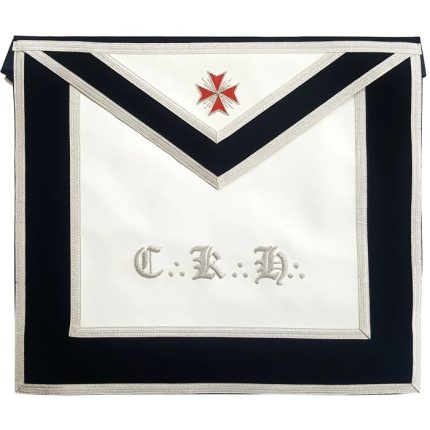 30TH DEGREE SCOTTISH RITE APRON - WHITE & BLACK (1)