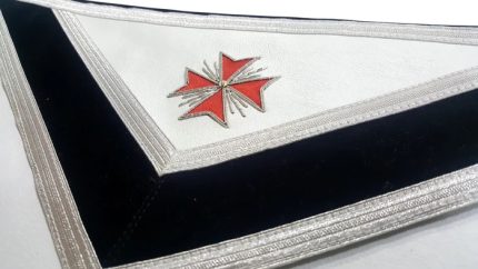 30TH DEGREE SCOTTISH RITE APRON - WHITE & BLACK (2)