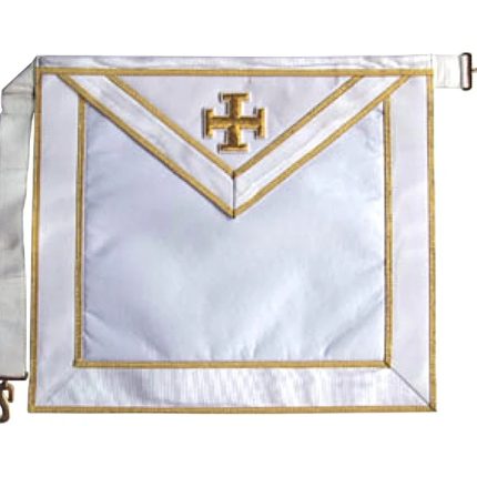 31ST DEGREE SCOTTISH RITE APRON - ALL WHITE SATIN