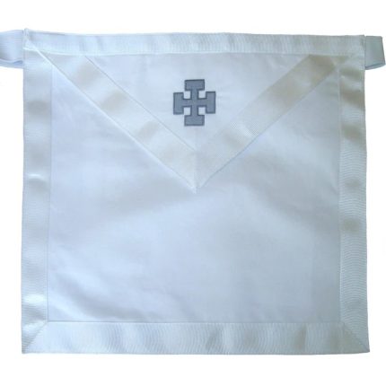 31ST DEGREE SCOTTISH RITE APRON - ALL WHITE WITH LOGO