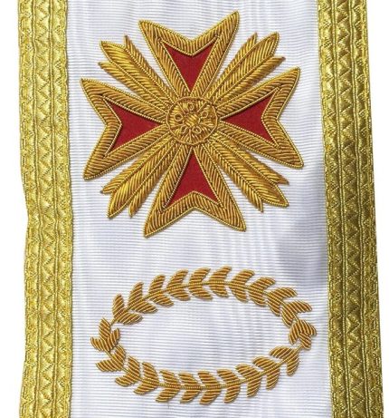 31ST DEGREE SCOTTISH RITE COLLAR - WHITE MOIRE (2)