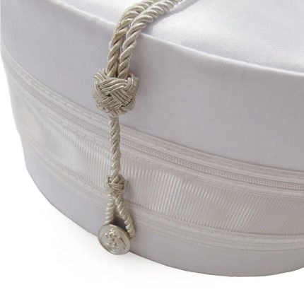 31ST DEGREE SCOTTISH RITE CROWN CAP - WHITE WITH SILVER CAP CORD (2)