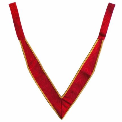 32ND DEGREE SCOTTISH RITE COLLARETTE - RED MOIRE