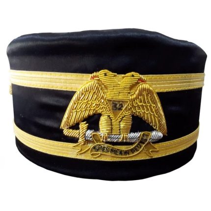 32ND DEGREE SCOTTISH RITE CROWN CAP - BULLION HAND EMBROIDERY (2)