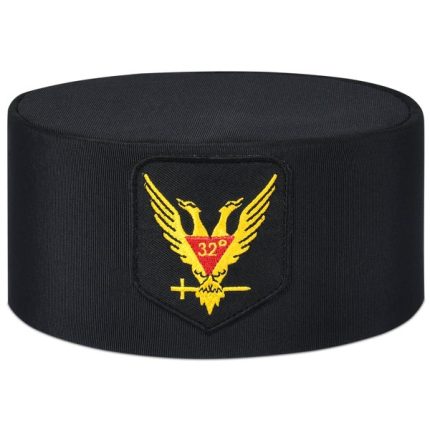 32ND DEGREE SCOTTISH RITE CROWN CAP - WINGS UP RED & GOLD (1)