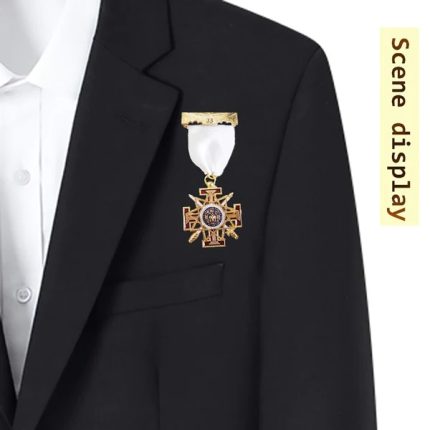 33RD DEGREE SCOTTISH RITE BREAST JEWEL - GOLDEN (5)