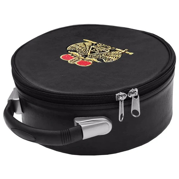 33RD DEGREE SCOTTISH RITE CROWN CAP CASE - DOUBLE EAGLE BLACK (1)