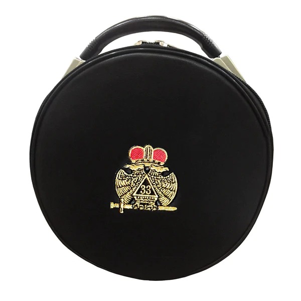 33RD DEGREE SCOTTISH RITE CROWN CAP CASE - DOUBLE EAGLE BLACK (5)