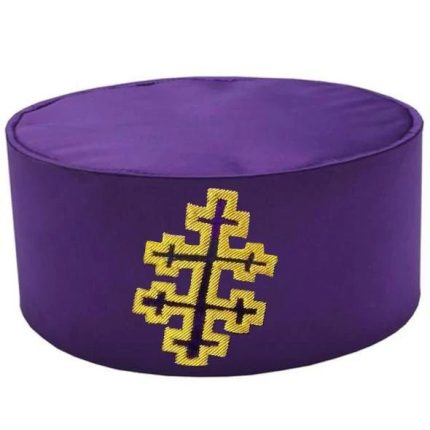 33RD DEGREE SCOTTISH RITE CROWN CAP - PURPLE HANDMADE EMBROIDERY (2)