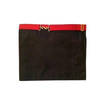 6TH DEGREE SCOTTISH RITE APRON - WHITE & RED MOIRE (1)