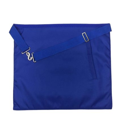 CHAPLAIN BLUE LODGE OFFICER APRON - ROYAL BLUE RIBBON WITH WREATH (1)