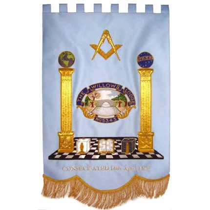 CUSTOM MASONIC BANNER - HANDMADE EMBROIDERY (1)