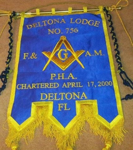 CUSTOM MASONIC BANNER - HANDMADE EMBROIDERY (2)