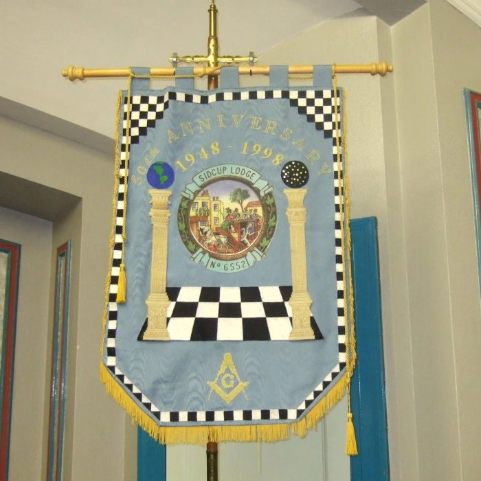 CUSTOM MASONIC BANNER - MACHINE EMBROIDERY (12)