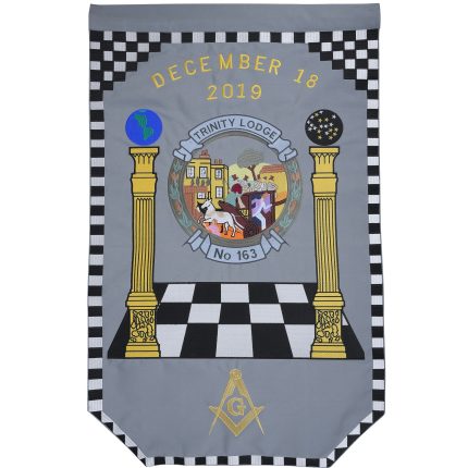 CUSTOM MASONIC BANNER - MACHINE EMBROIDERY (2)