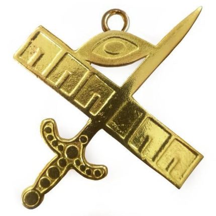 EXPERT BLUE LODGE OFFICER COLLAR JEWEL - GOLD METAL