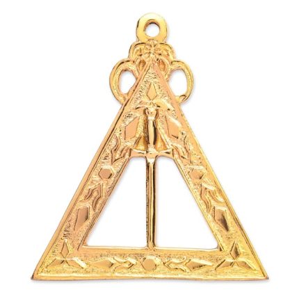 FIRST VEIL ROYAL ARCH CHAPTER OFFICER COLLAR JEWEL - GOLD PLATED