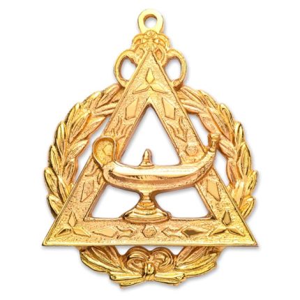 GRAND ARCHIVIST ROYAL ARCH CHAPTER OFFICER COLLAR JEWEL - GOLD METAL