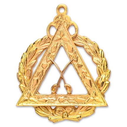 GRAND CAPTAIN ROYAL ARCH CHAPTER OFFICER COLLAR JEWEL - GOLD PLATED