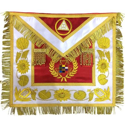 GRAND HIGH PRIEST ROYAL ARCH CHAPTER APRON - WHITE WITH GOLD FRINGE