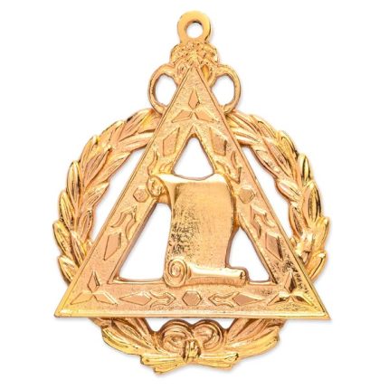 GRAND LECTURER ROYAL ARCH CHAPTER OFFICER COLLAR JEWEL - GOLD METAL