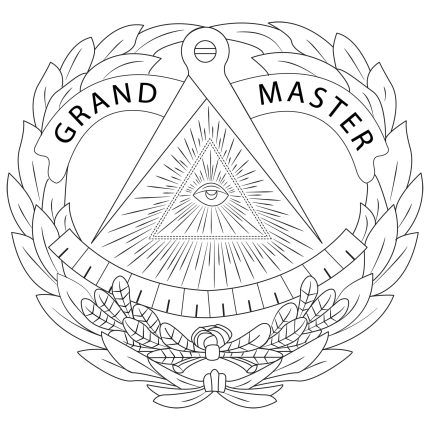 GRAND MASTER BLUE LODGE BROOCH - MASON'S LADY (3)