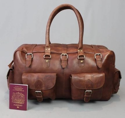 GRAND MASTER BLUE LODGE TRAVEL BAG - CONKER BROWN LEATHER (2)