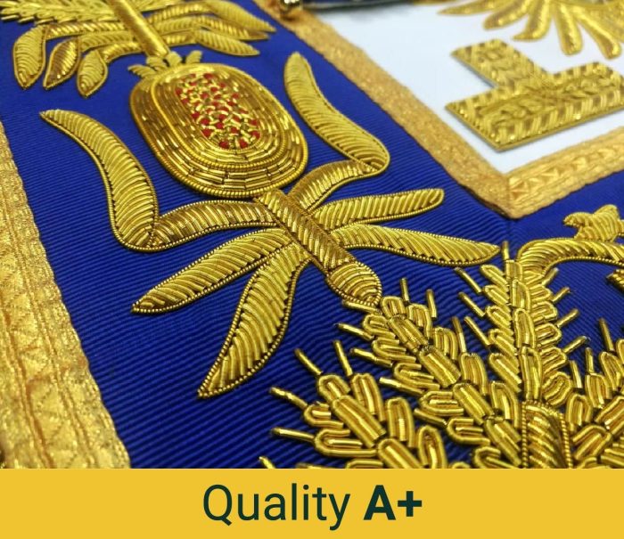 GRAND OFFICERS BLUE LODGE APRON - VARIOUS EMBROIDERIES (6)