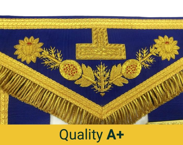 GRAND OFFICERS BLUE LODGE APRON - VARIOUS EMBROIDERIES (8)