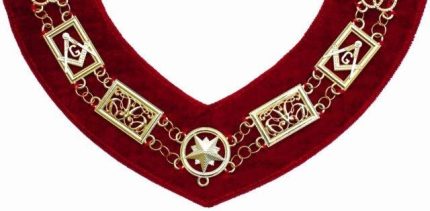 GRAND OFFICERS BLUE LODGE CHAIN COLLAR - GOLD PLATED ON BLUE VELVET (3)