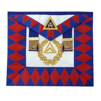 GRAND OFFICERS ENGLISH ROYAL ARCH APRON - RED & BLUE (6)