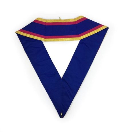 GRAND OFFICERS MARK COLLAR - PINK & BLUE WITH GOLD BULLION (2)